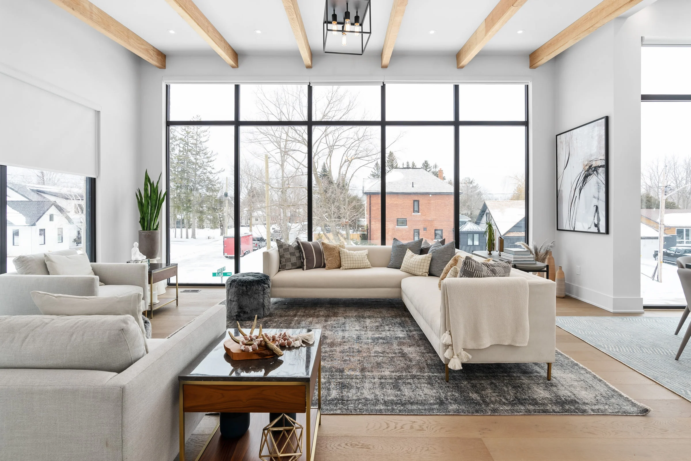 Living room fireplace